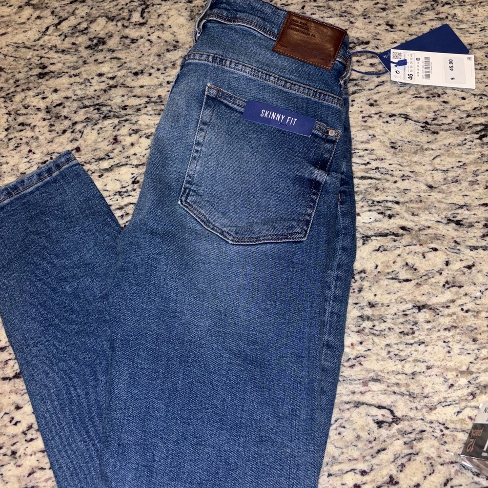 Zara Men's Skinny Fit Denim Jeans - Classic Blue